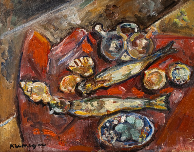 Nature morte aux poissons et aux coquillages